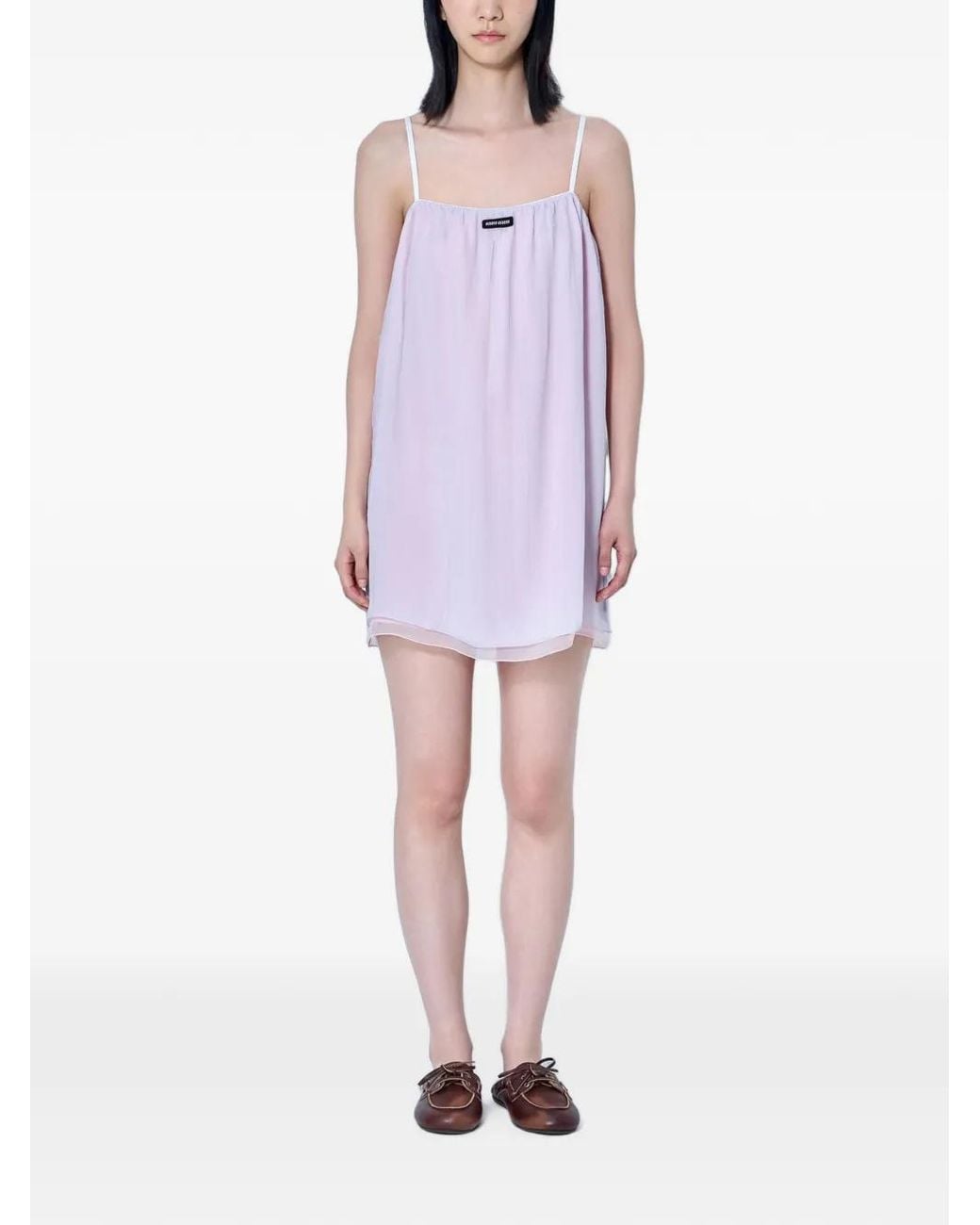 Miu Miu Purple Chiffon Dress