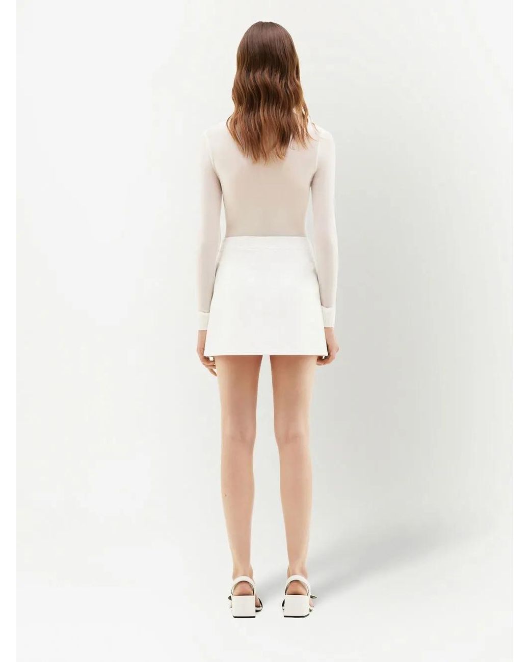 Courreges Mini-Rok Met Logopatch in het White
