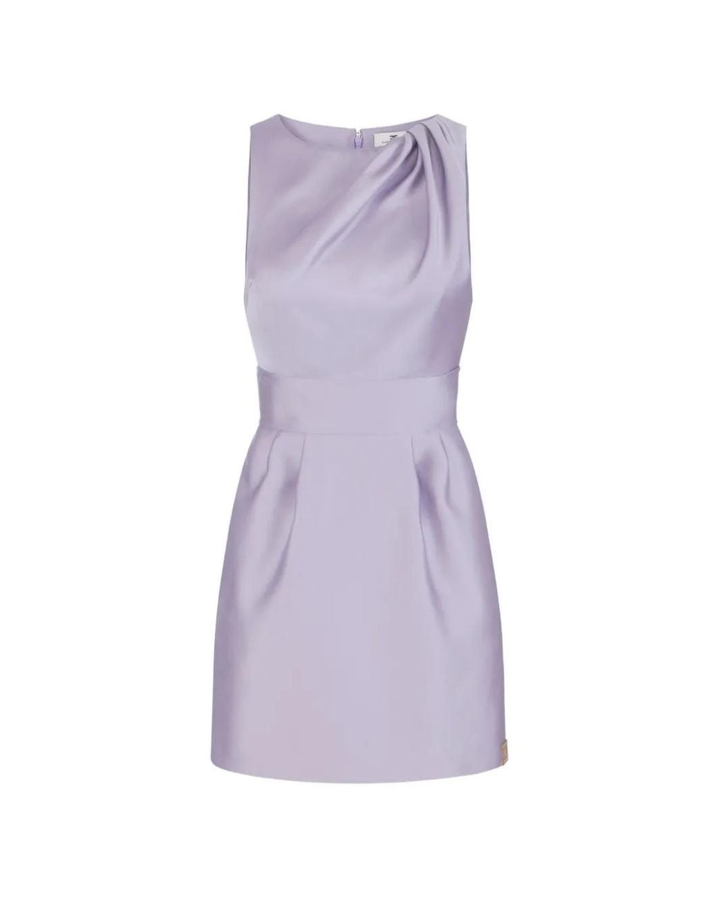 Elisabetta Franchi Purple Duchess Dress