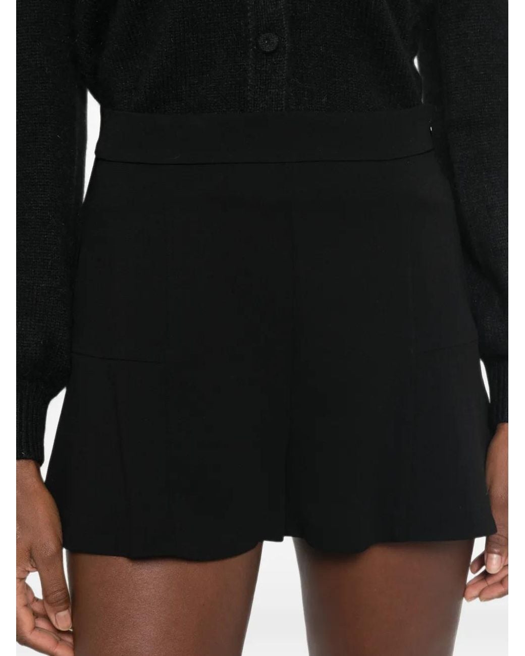 Twinset Black High-Waisted Shorts