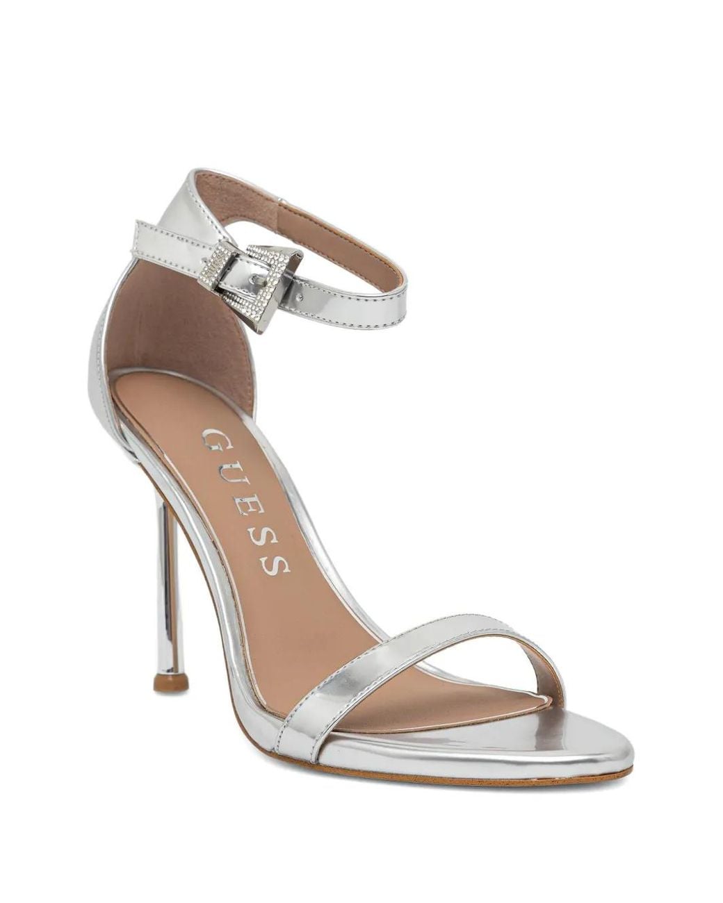 Guess White Insraa Laminated Sandals