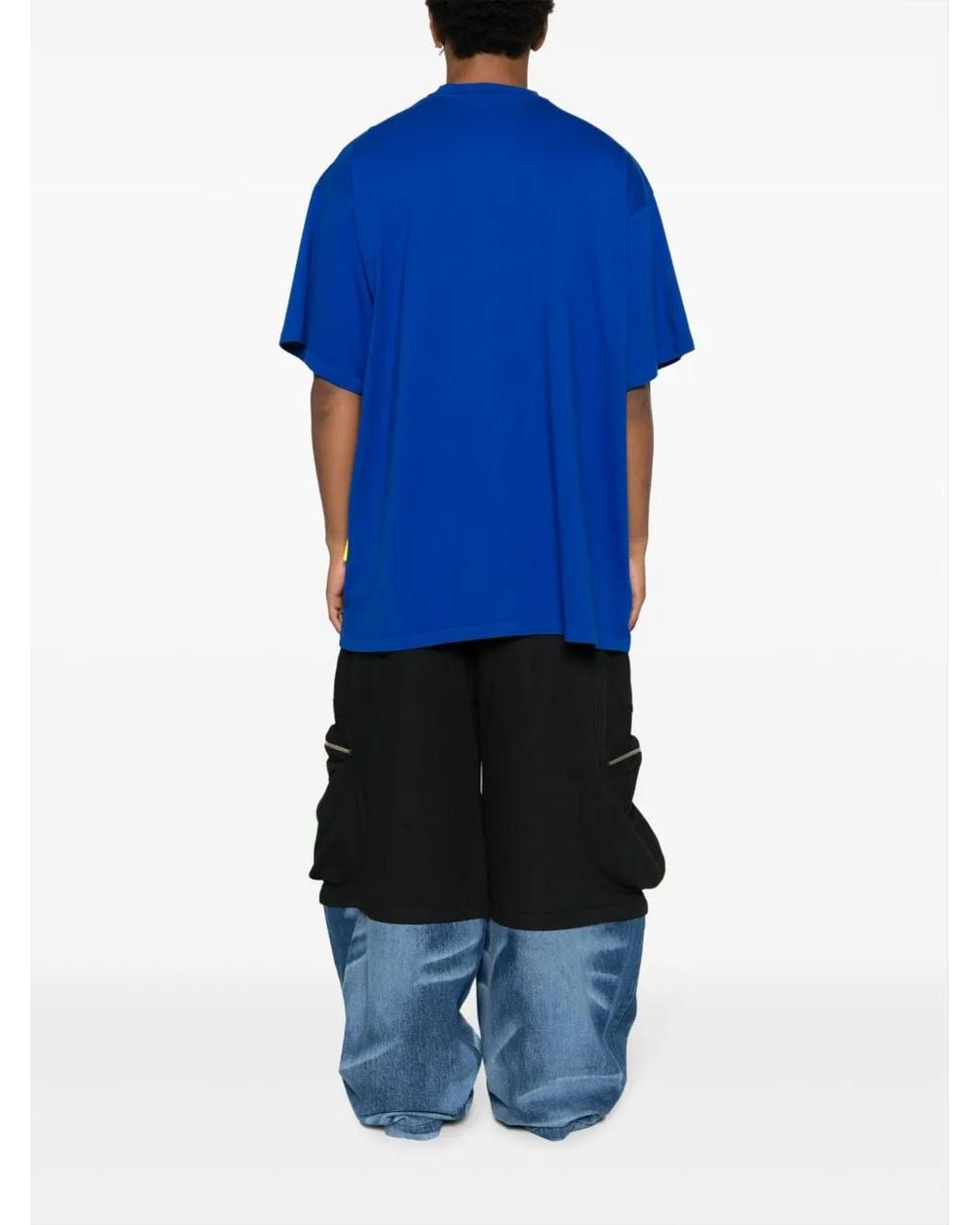 Barrow Blue Logo-Print Cotton T-Shirt