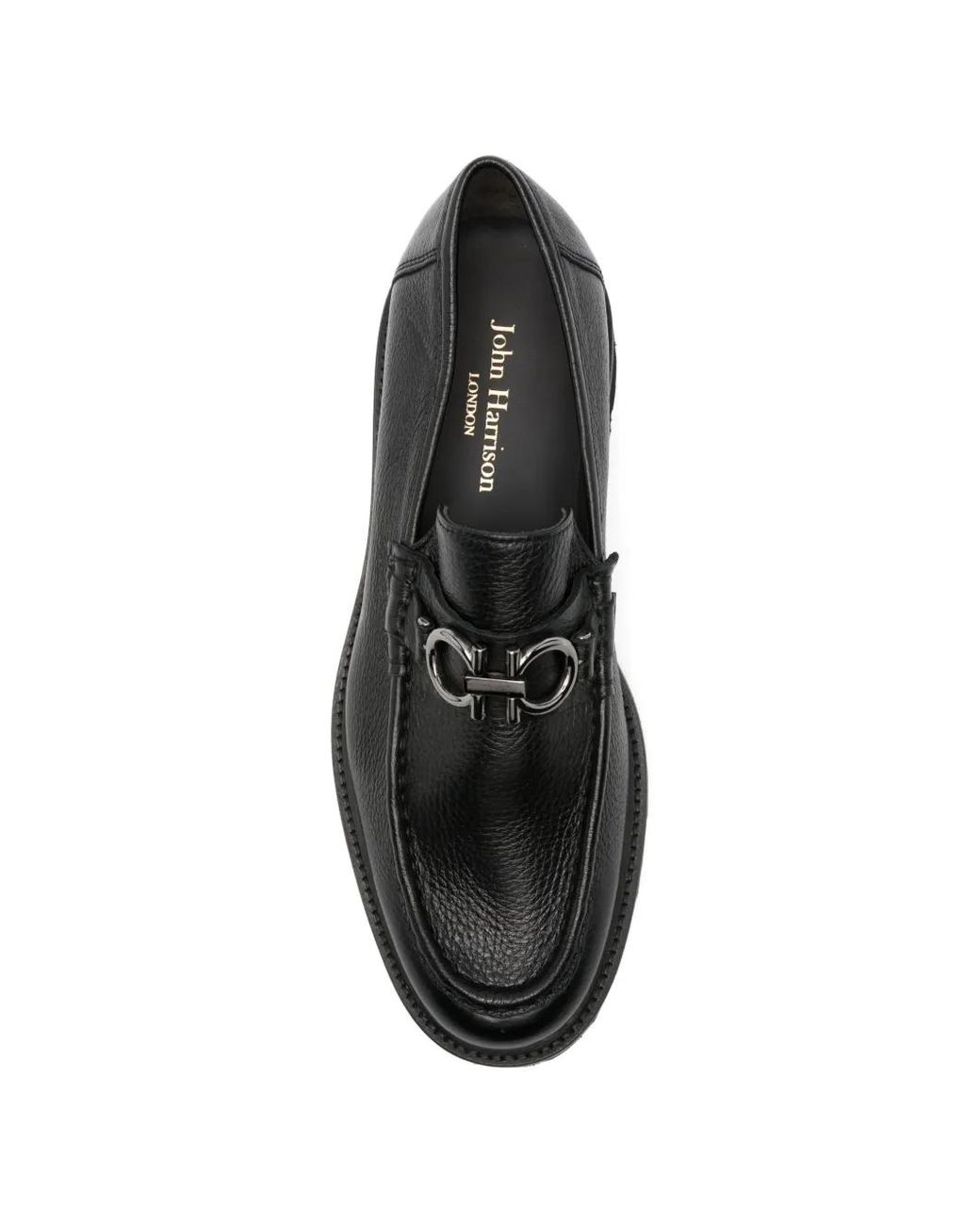 JOHN HARRISON Black Lug-Sole Loafers for men