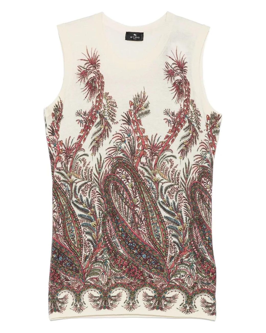 Etro Natural Paisley-Print Top