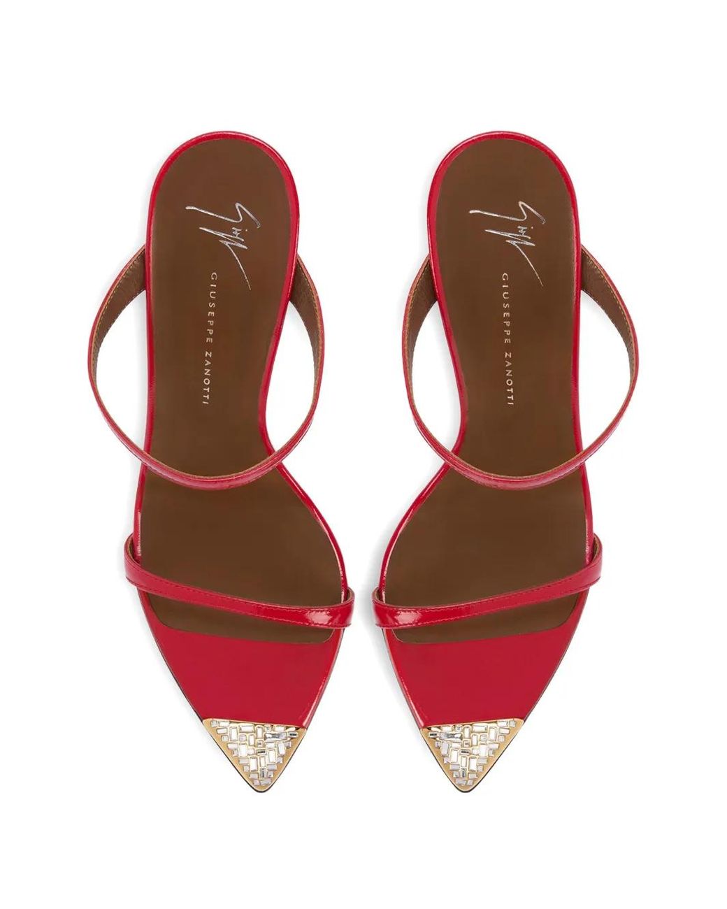 Giuseppe Zanotti Red Intriigo Jewelry 105 Sandals