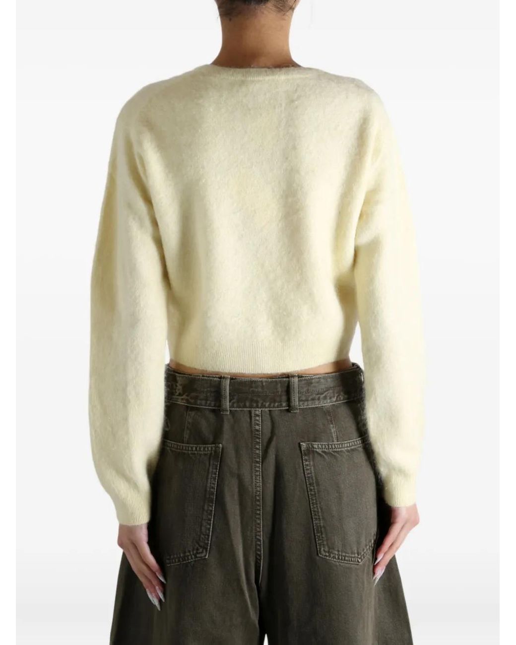 Auralee White Buttoned Cardigan