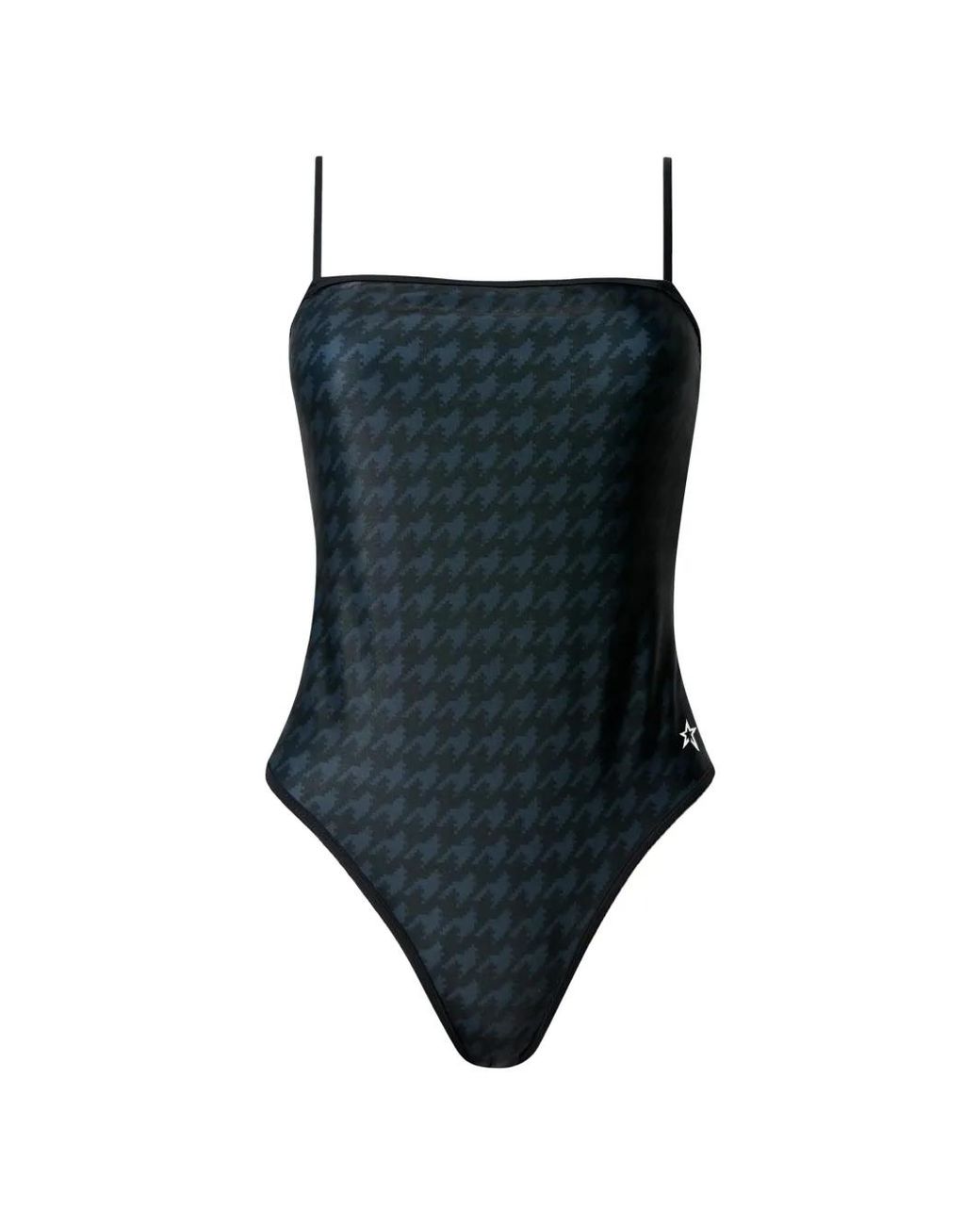 Perfect Moment Blue Maillot De Bain À Motif Pied-De-Poule Noué Dans Le Dos