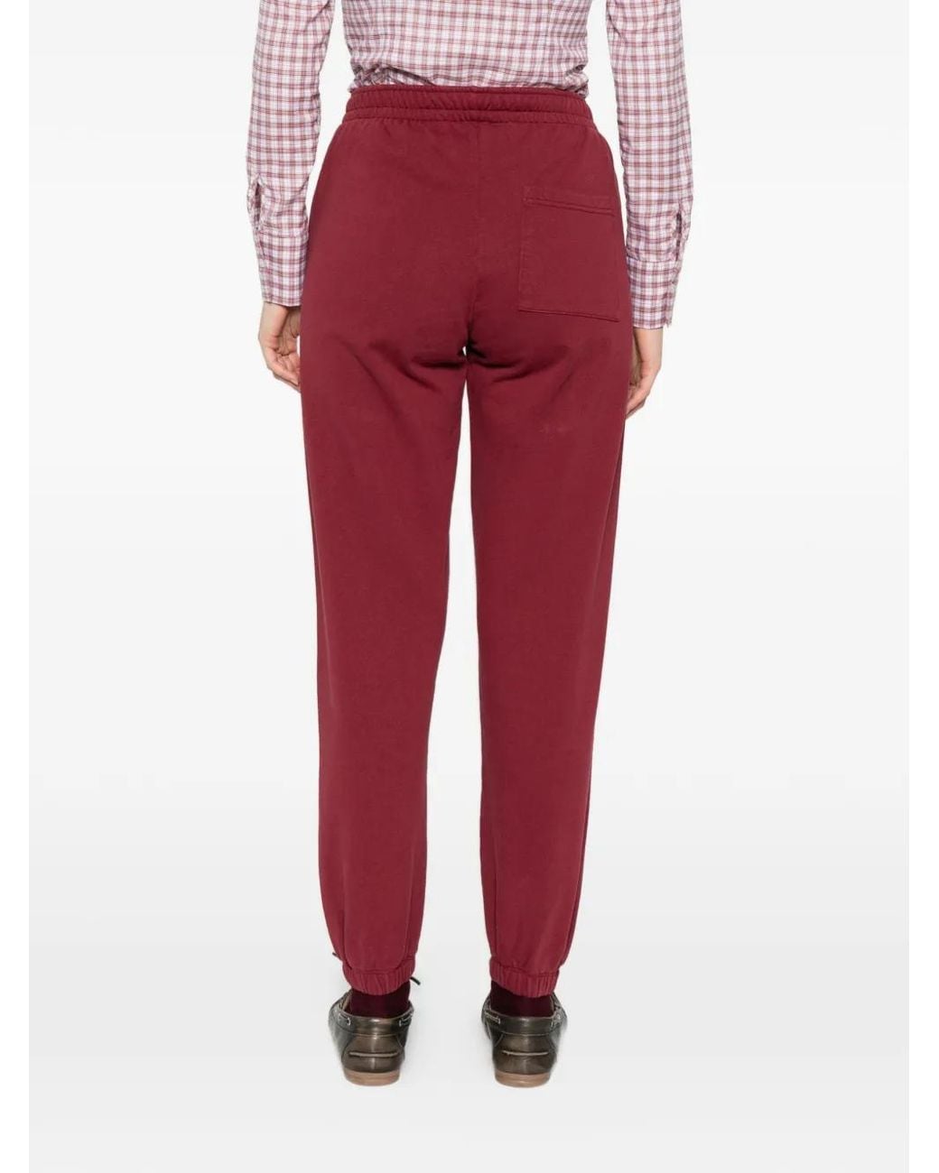 Sporty & Rich Red Soho Logo Track Pants