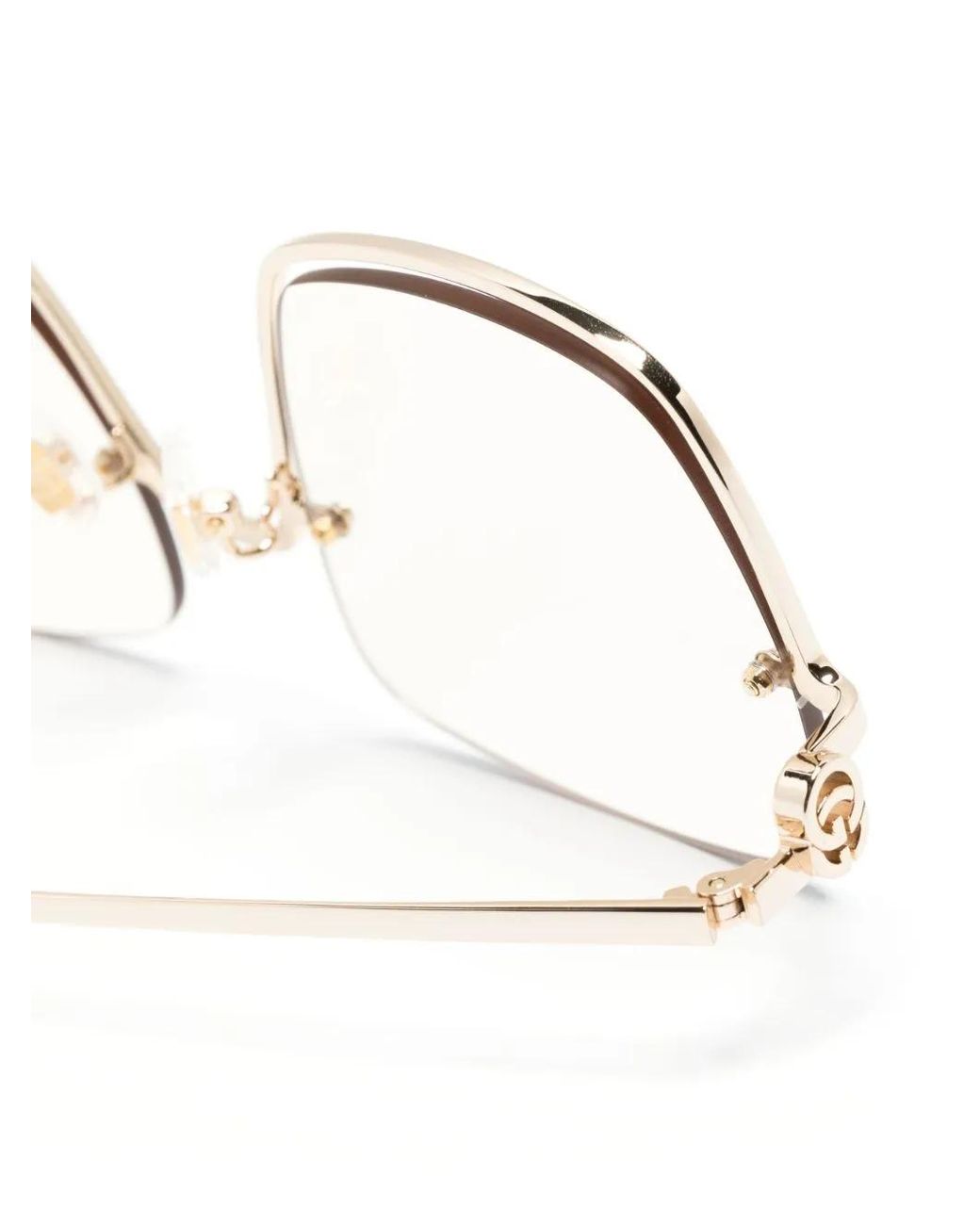 Gucci Natural Oversized Square Frame Sunglasses