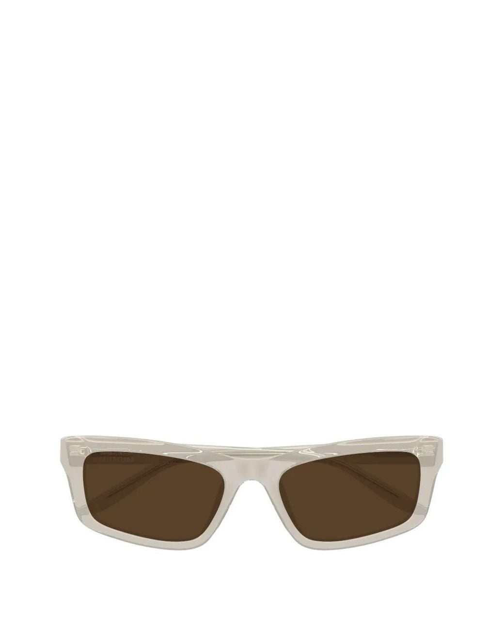 Balenciaga Natural Rectangle-Frame Sunglasses