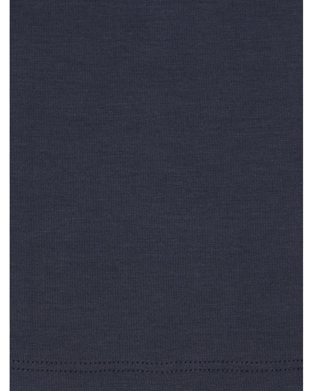 Brunello Cucinelli Blue T-Shirt À Manches Retroussées