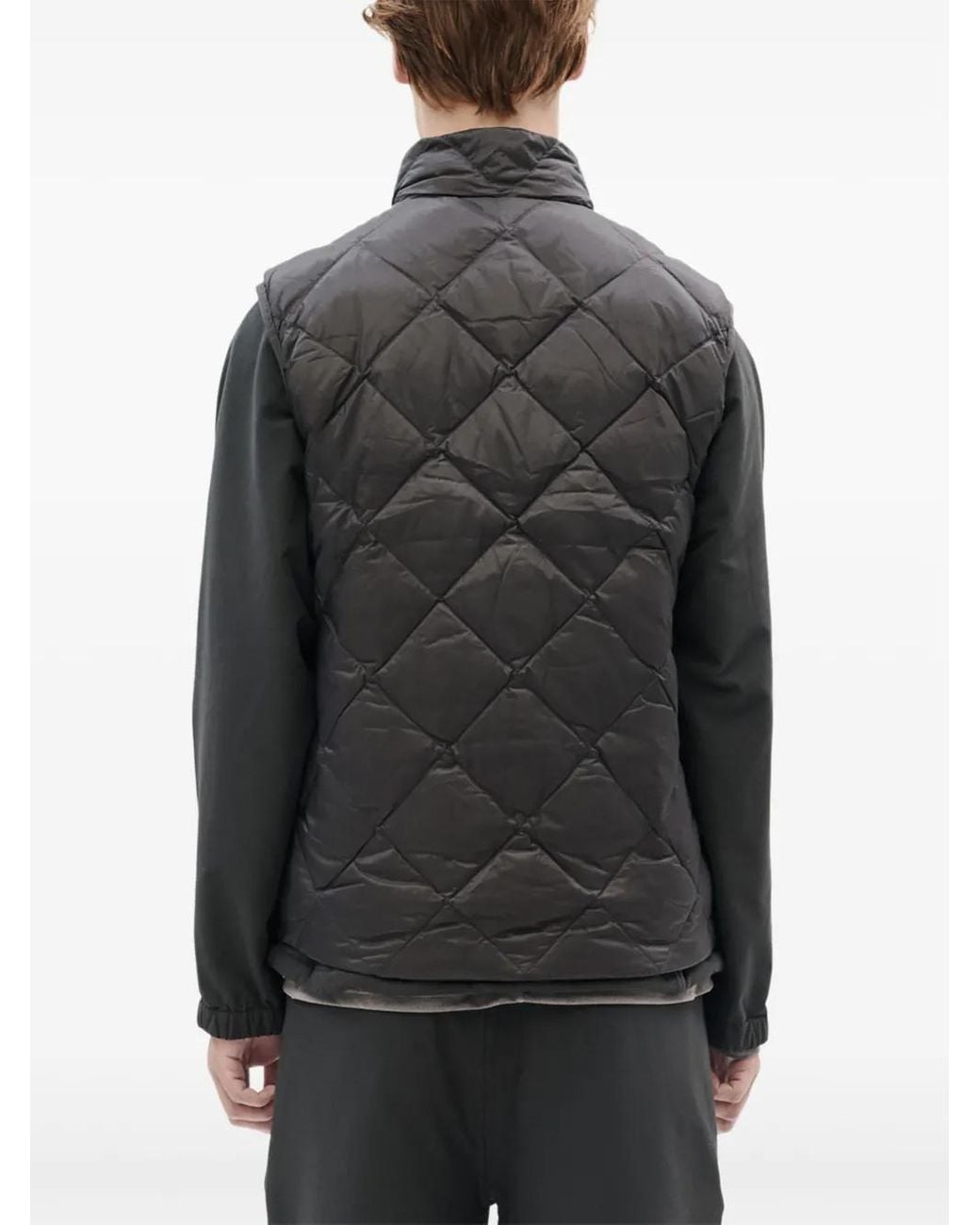 Hiking Patrol Black Quilted Diamond-Pattern Gilet for men