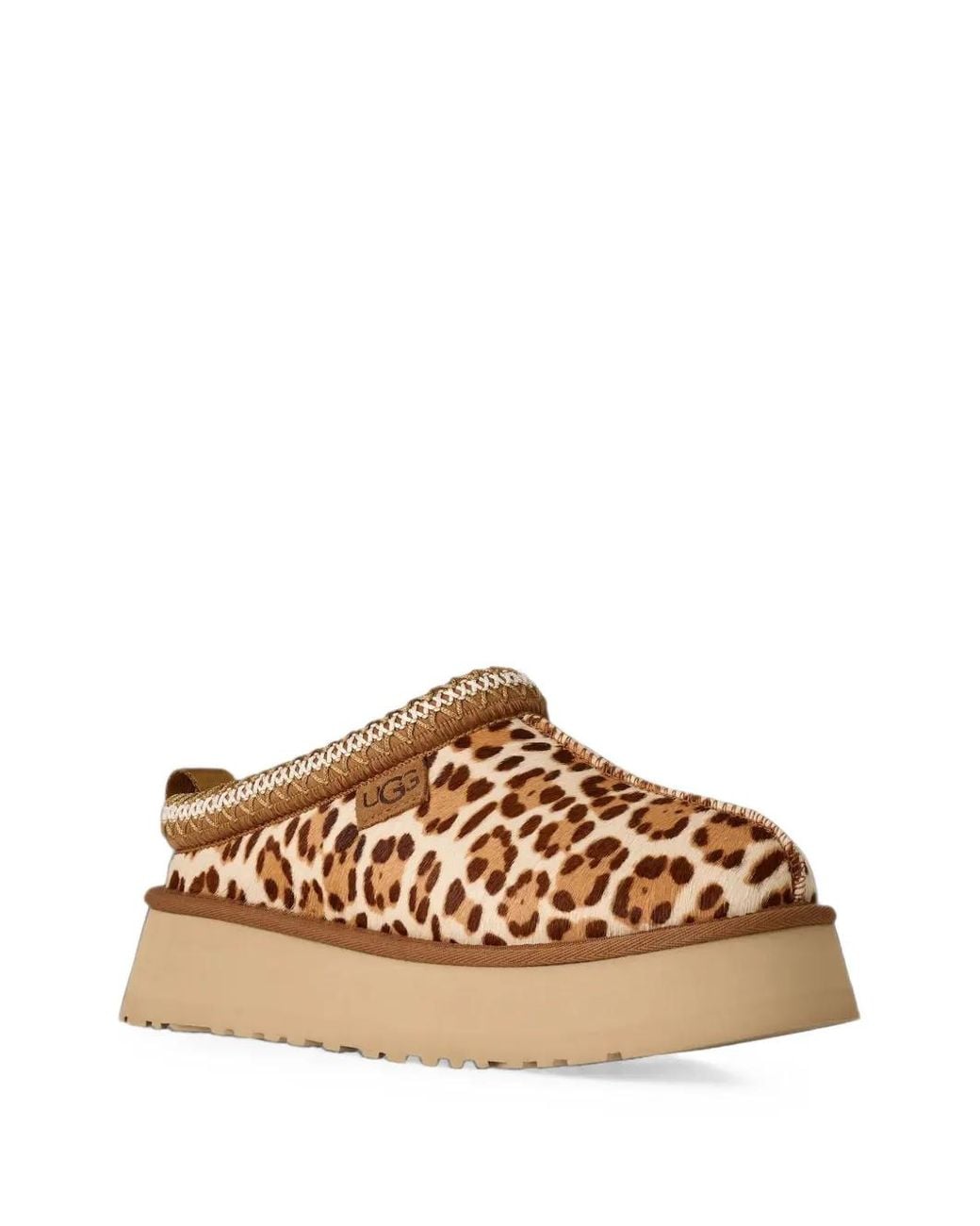 Ugg Brown Tazz Plains Leopard-Print Slippers