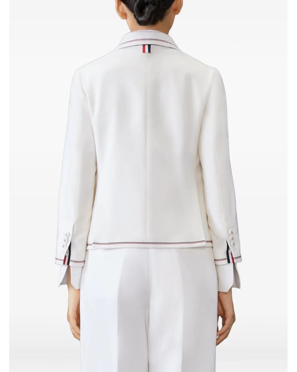 Thom Browne White Cashmere Blazer