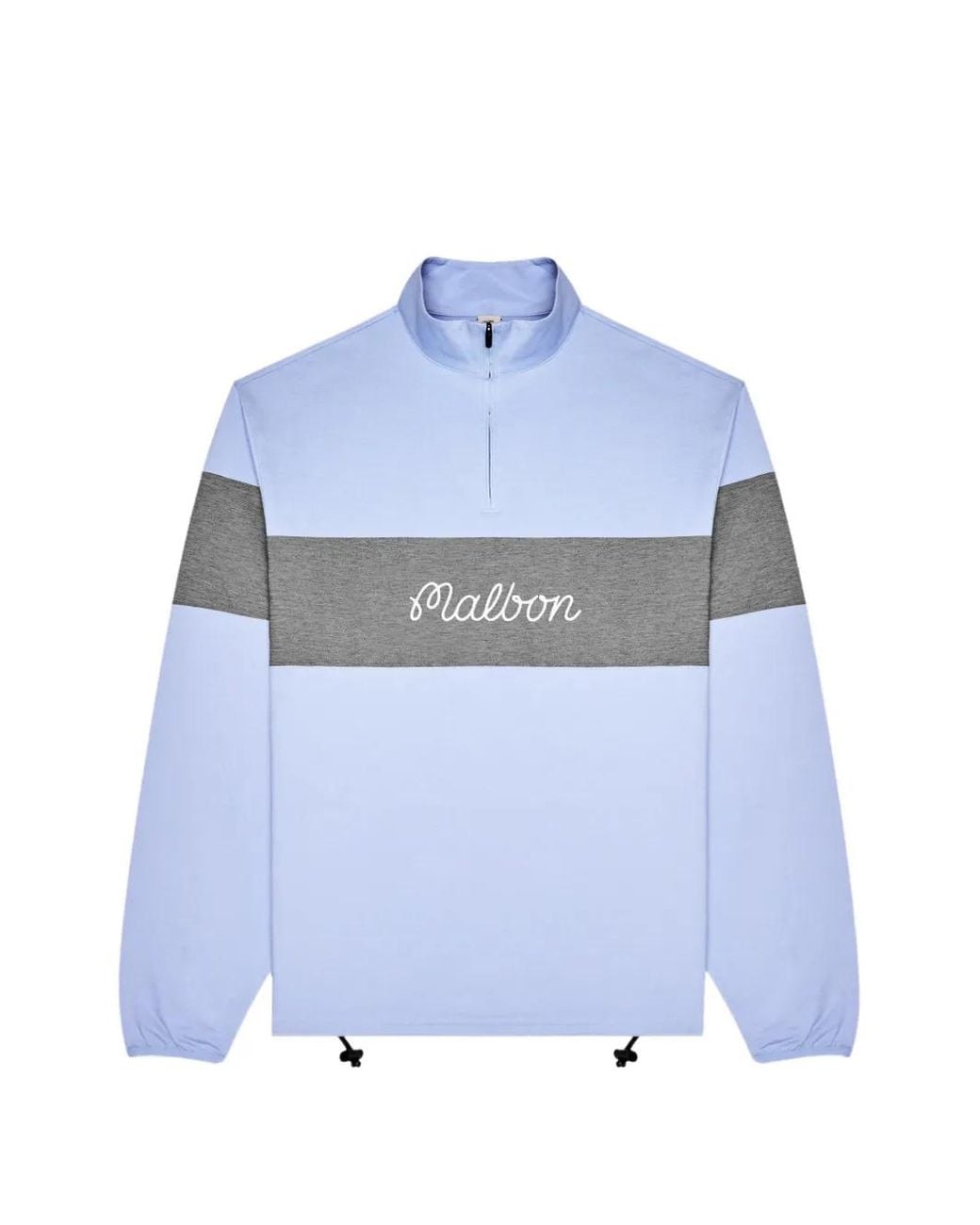 Malbon Golf Blue Horizon Panelled Pullover for men
