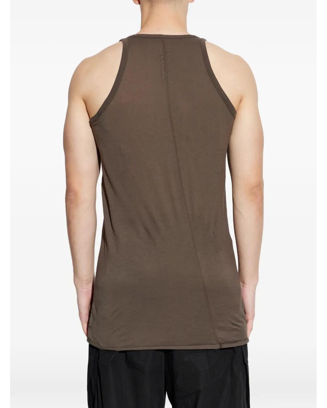 Rick Owens Brown Racerback Vest for men