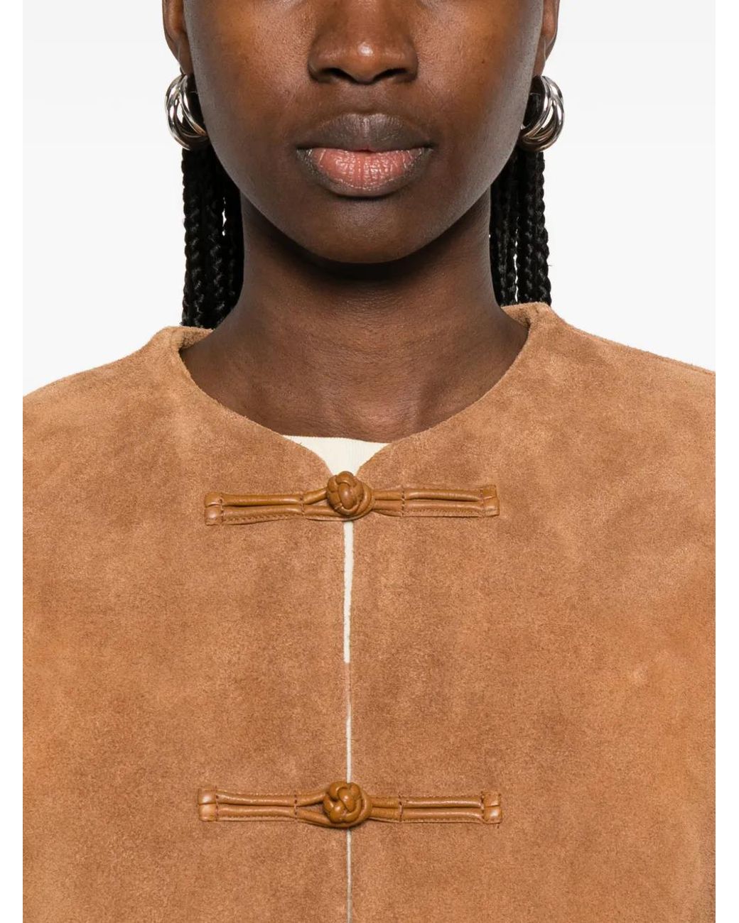 Rohe Brown Jacke mit Mandarinkragen