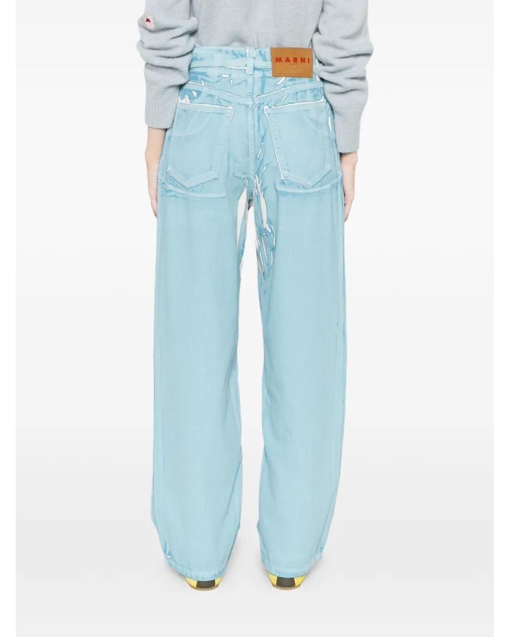 Marni Blue Wide-Leg Jeans