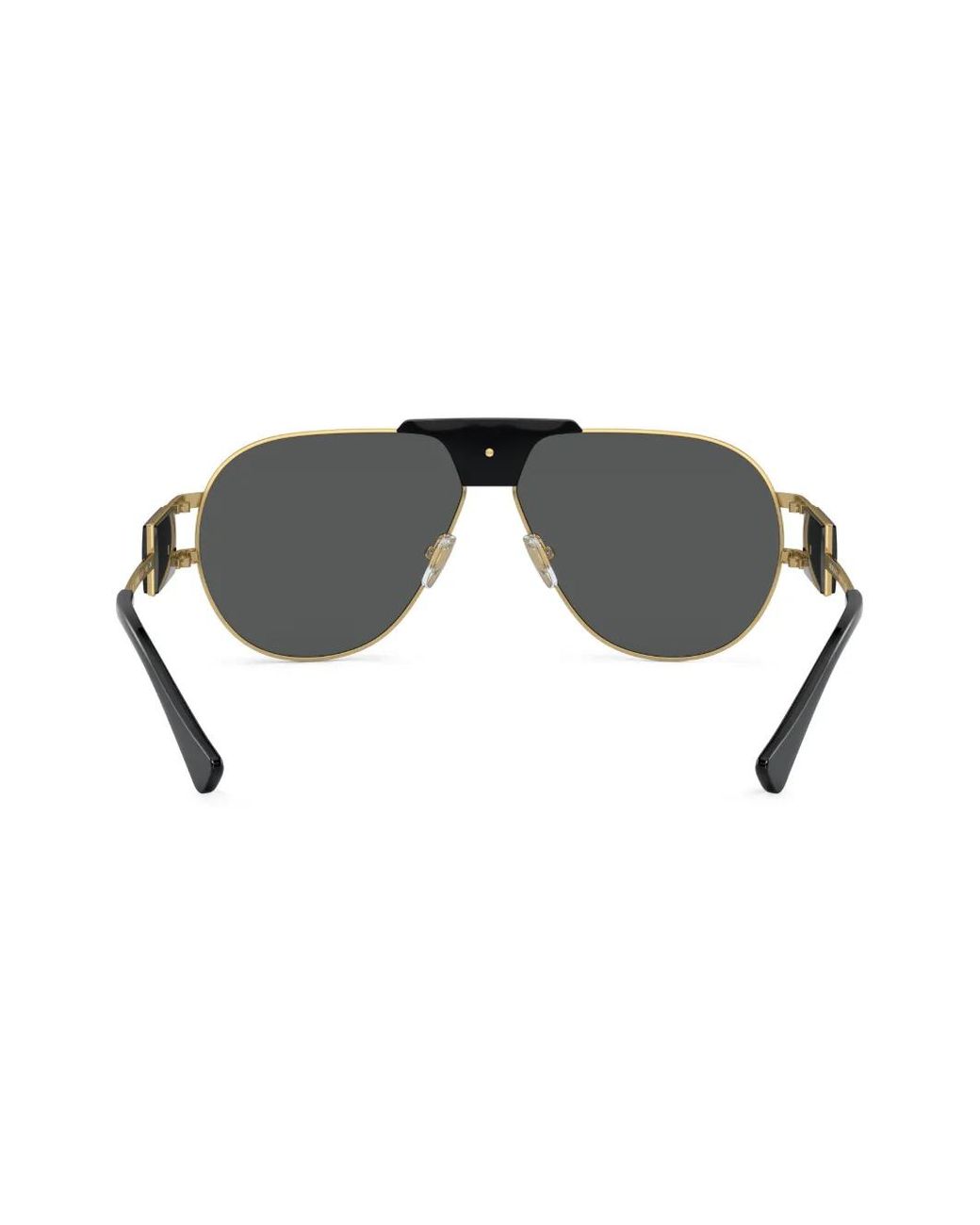 Versace Gray Pilot-Frame Sunglasses for men