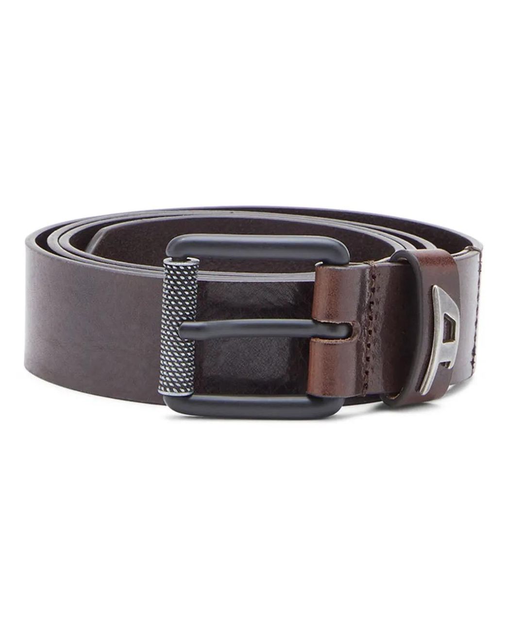 DIESEL Black B-Dave Ii Leather Belt for men