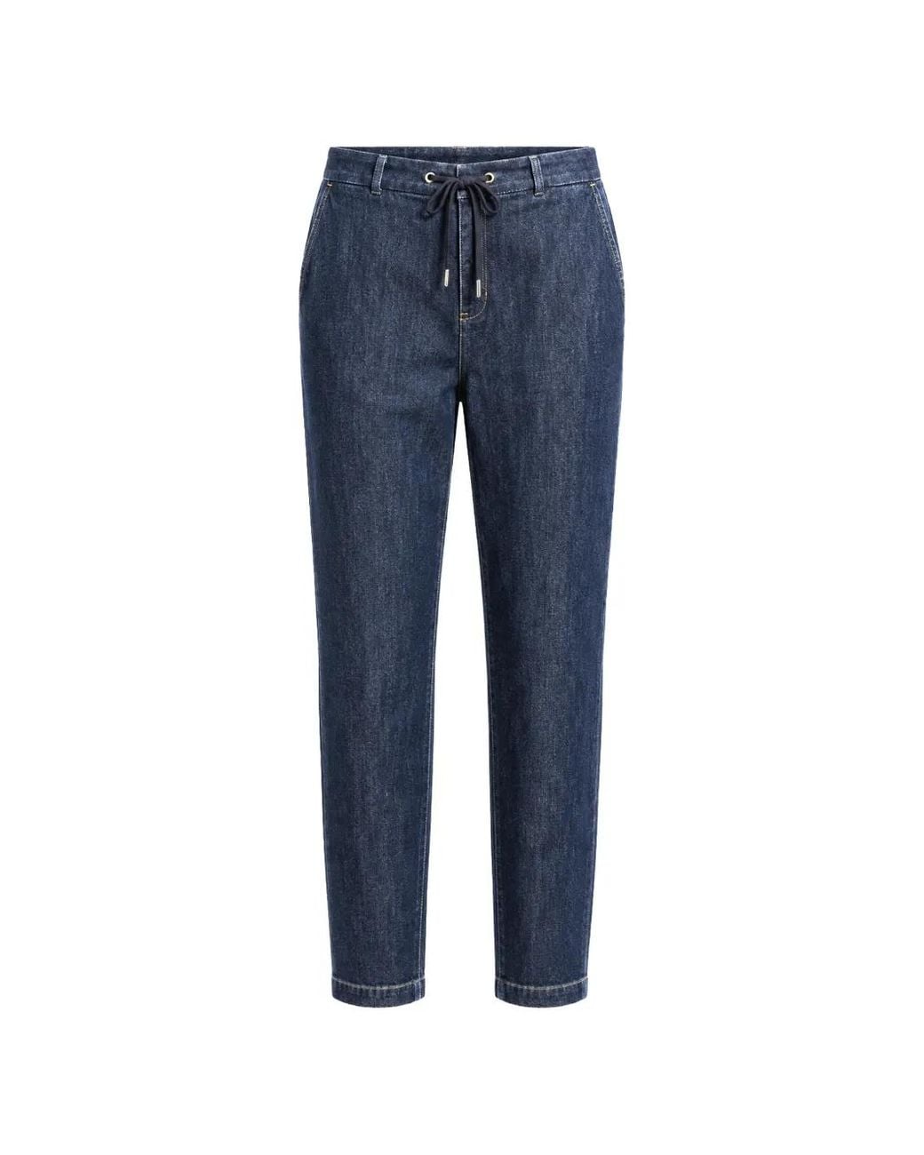 Eleventy Blue Drawstring-Waistband Trousers