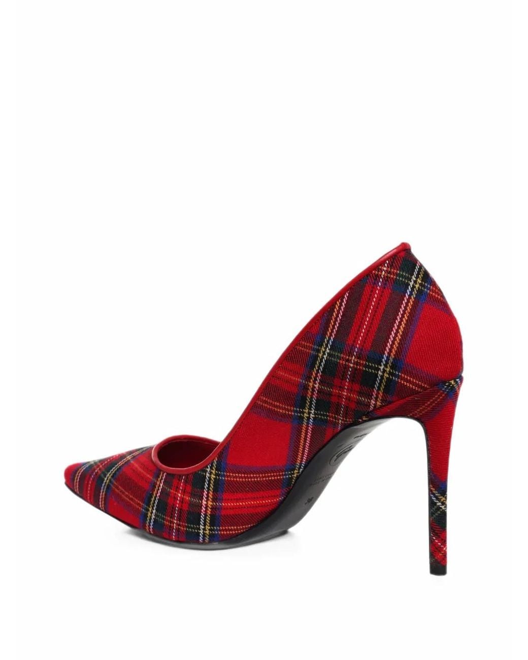 Ginissima Red Zurra Tartan Pumps