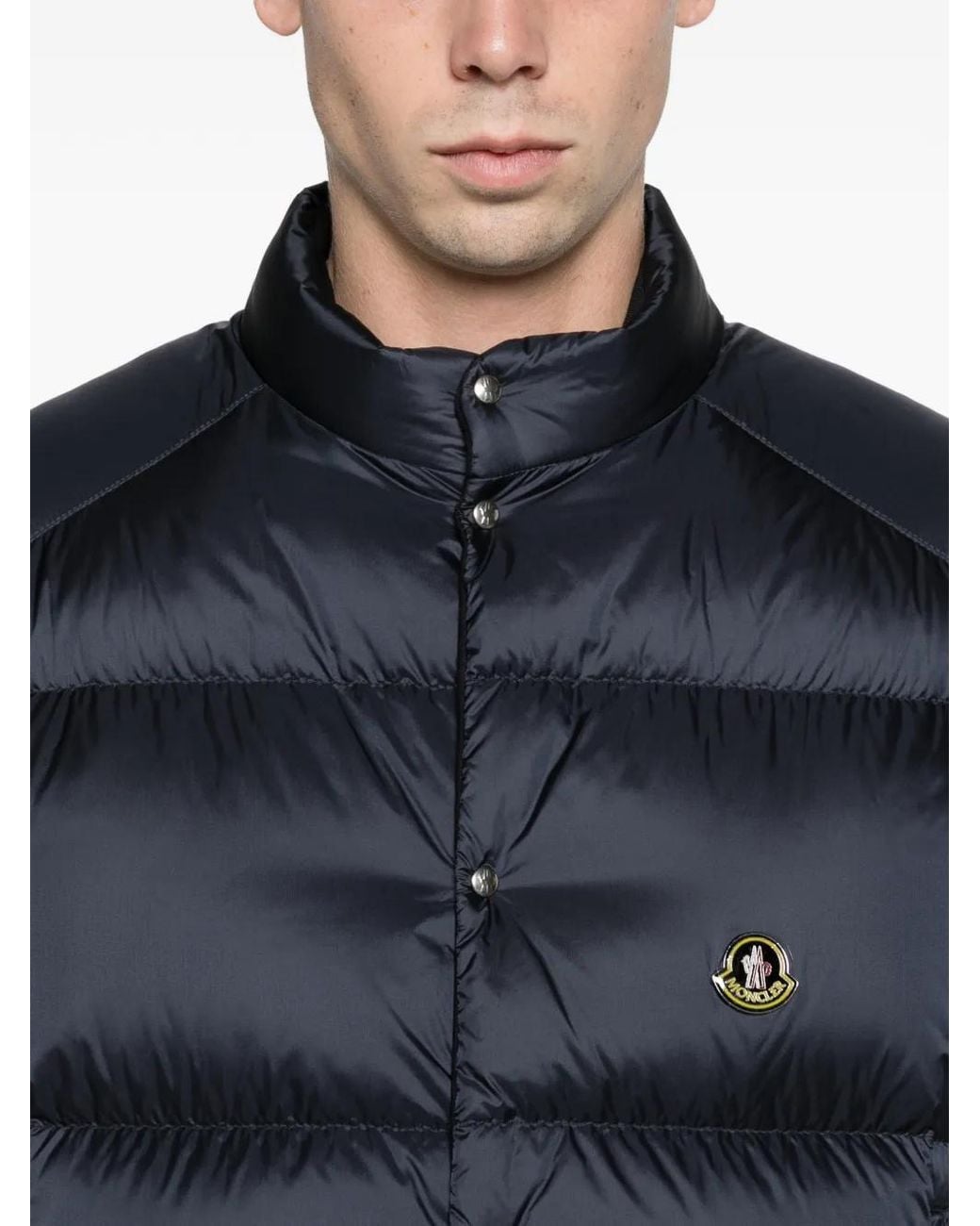 Moncler Blue Tibb Reversible Down Gilet for men