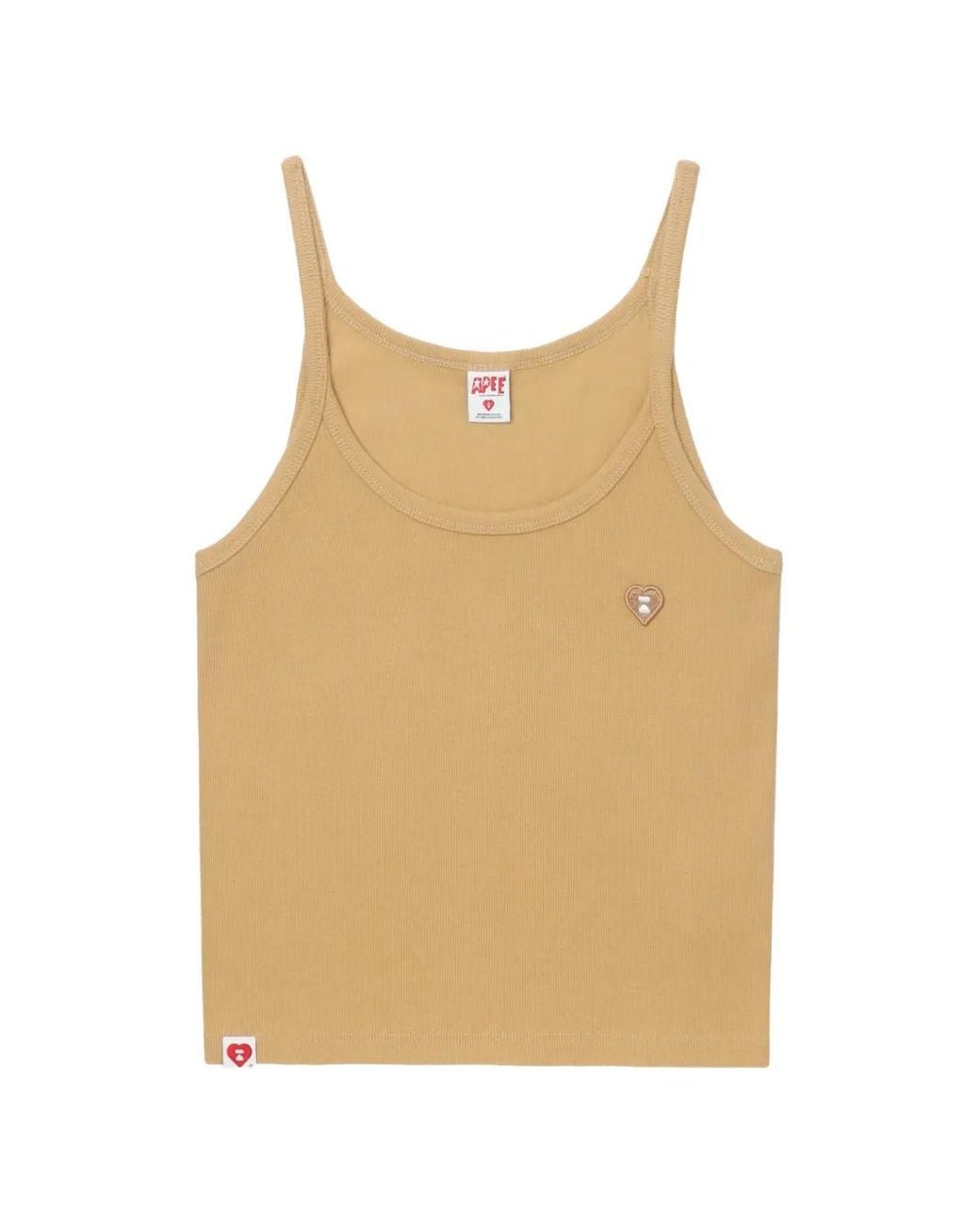 AAPE BY A BATHING AP Natural Heart-Motif Top