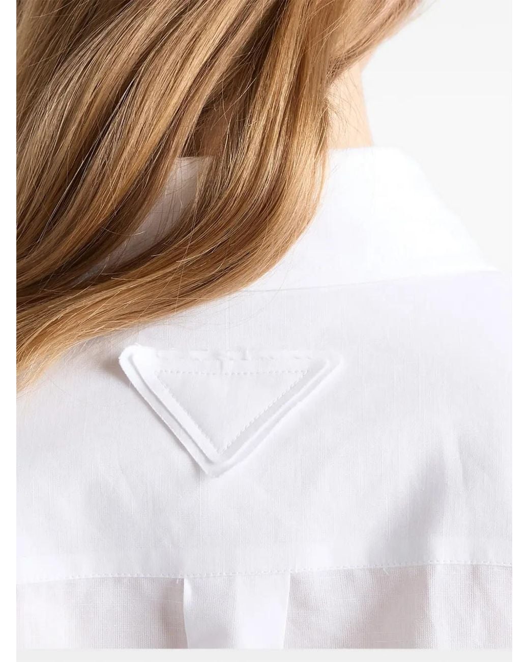 Camisa De Lino Prada de color White