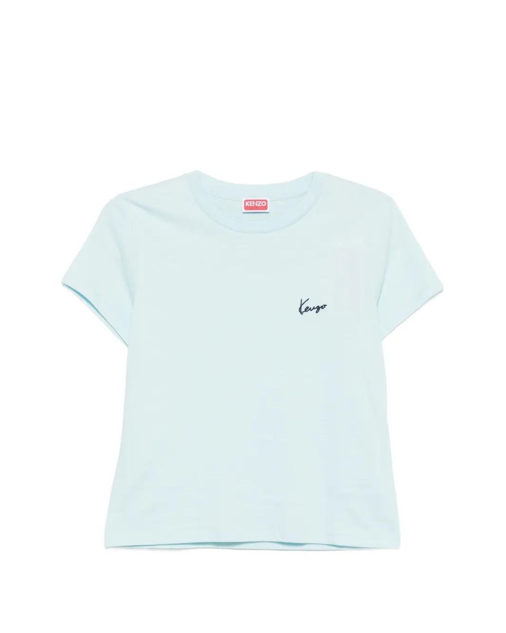 KENZO Blue Signature Logo-Embroidered T-Shirt