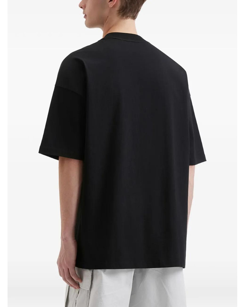 FIVE CM Black Necklace-Detail T-Shirt for men