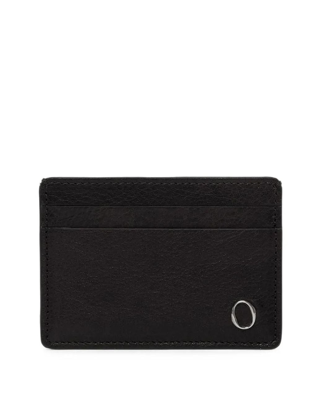 Orciani Black Lagoon Leather Cardholder for men