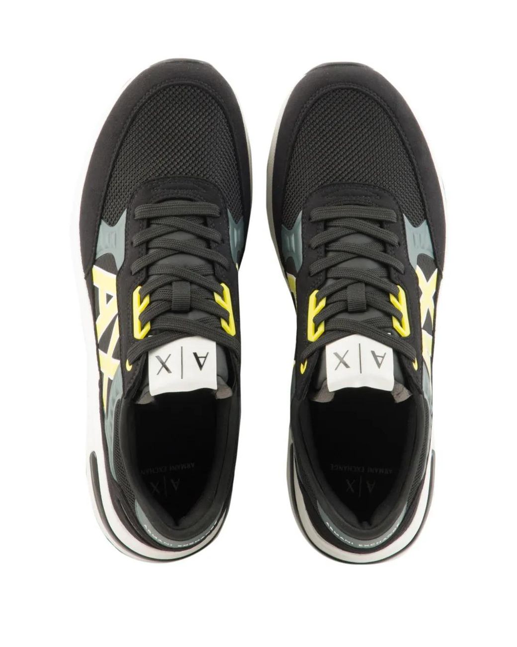 ARMANI EXCHANGE Green Logo-Print Low-Top Sneakers for men