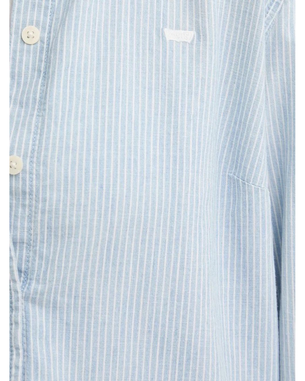 Levi's Blue Classic Striped Buttoned Shirt