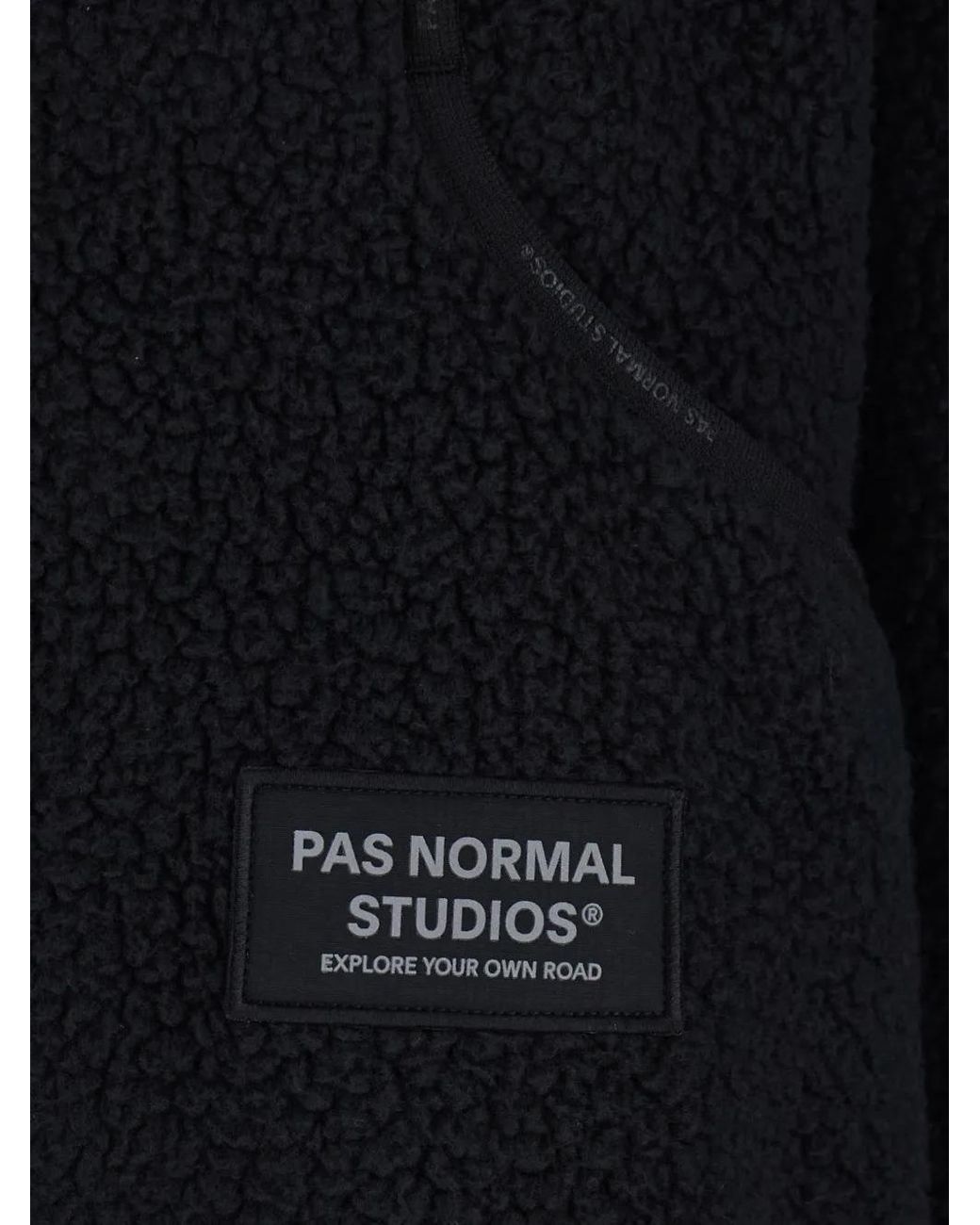 Pas Normal Studios Black Veste En Polaire À Patch Logo for men
