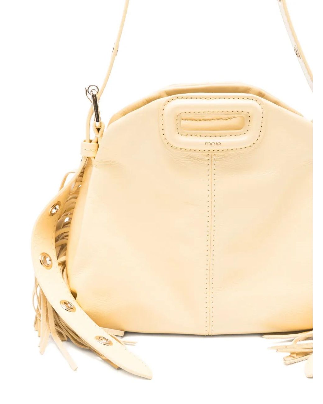 Maje Natural Matte Crackle Miss M Mini Bag