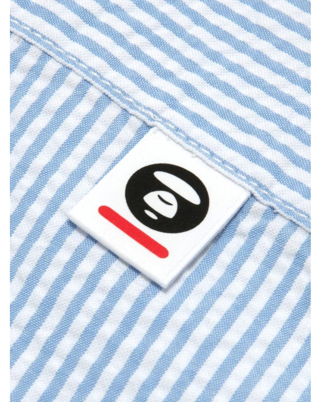 Aape By A Bathing Ape Blue Striped Shirt for men
