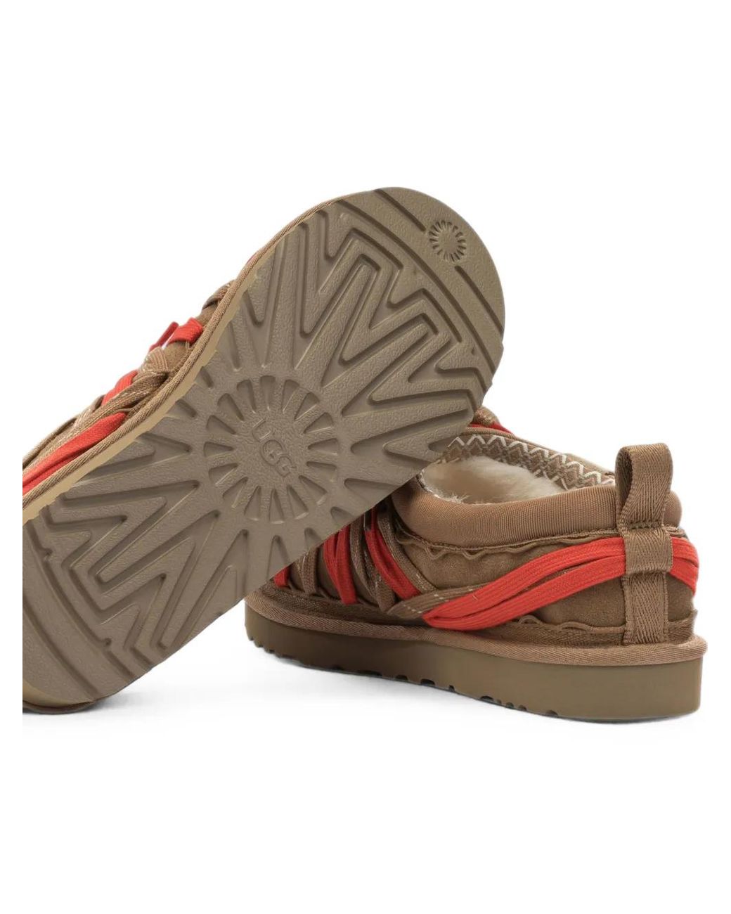 Ugg Brown Lace-Up Suede Slippers for men