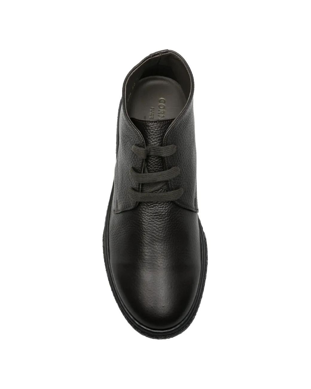 Corneliani Black Grainy-Leather Boots for men