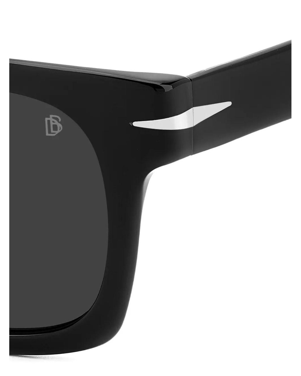 David Beckham Black Square-Frame Sunglasses