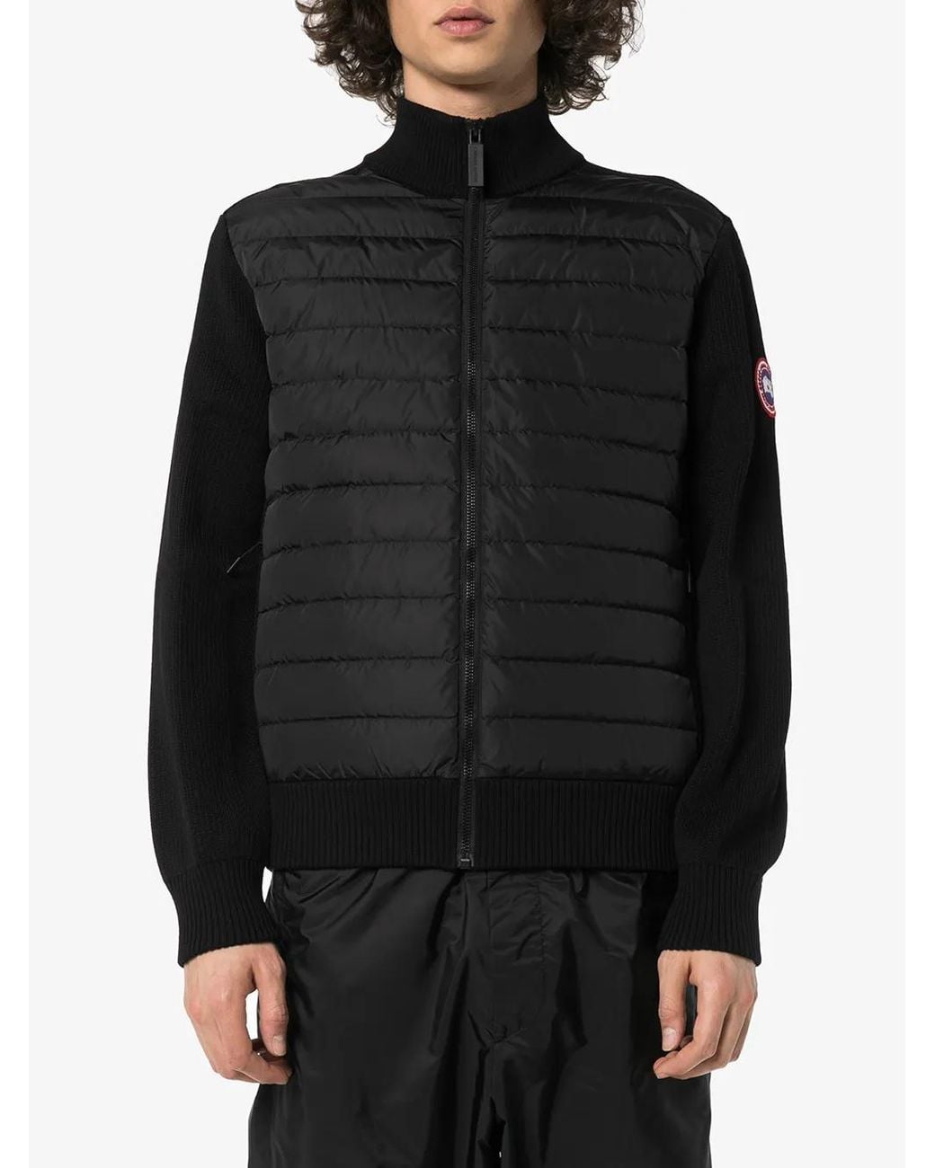 Canada Goose Black Hybridge Knit Jacket for men