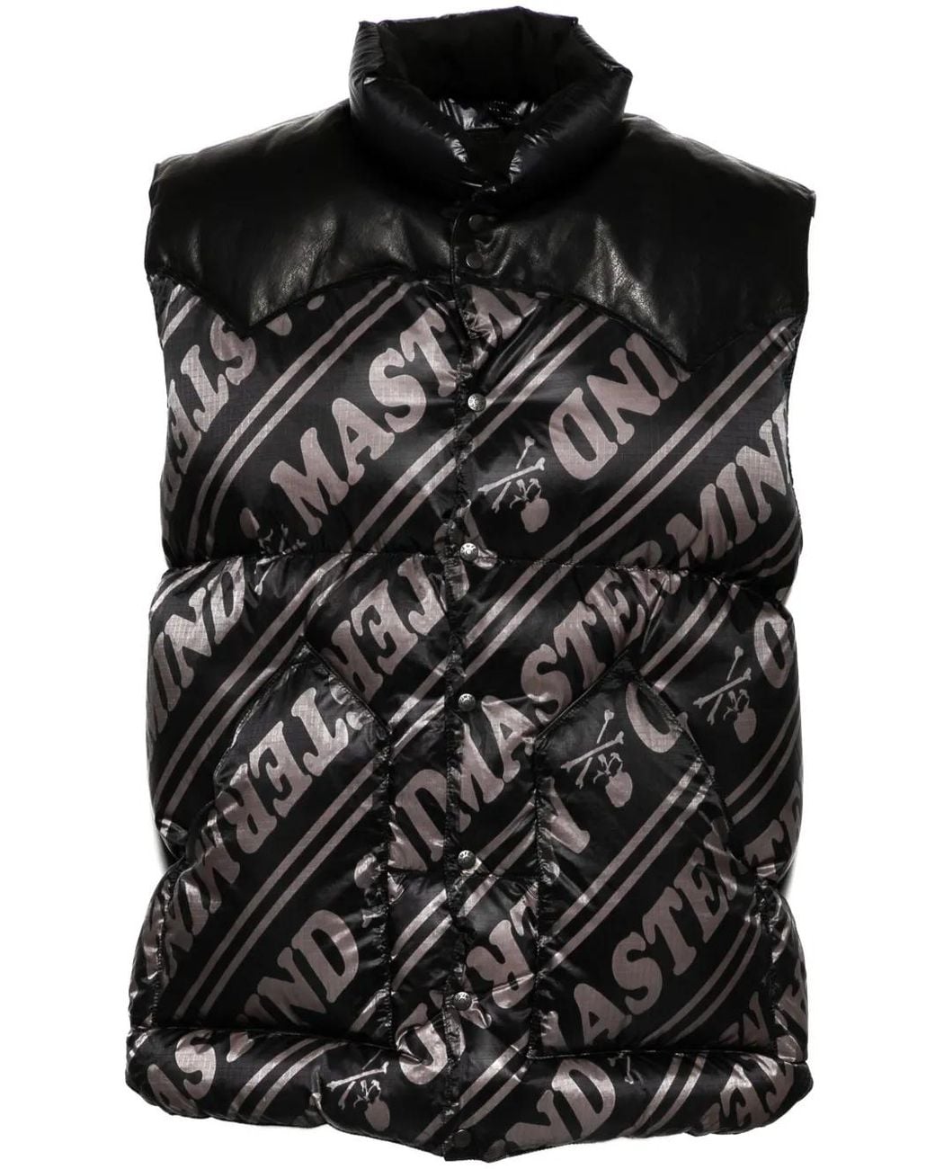 MASTERMIND WORLD Black Logo-Print Jacket for men