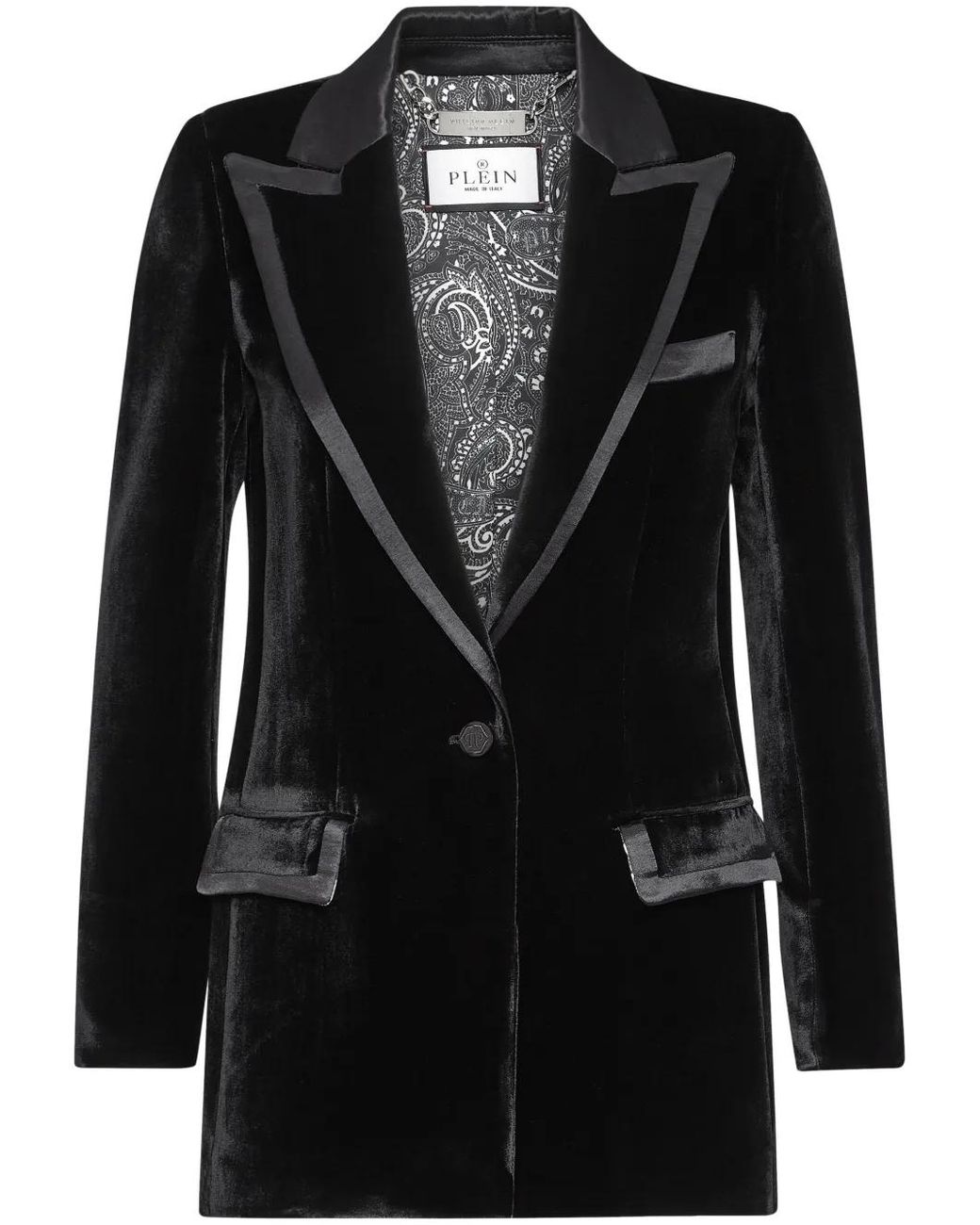 Philipp Plein Fluwelen Blazer in het Black