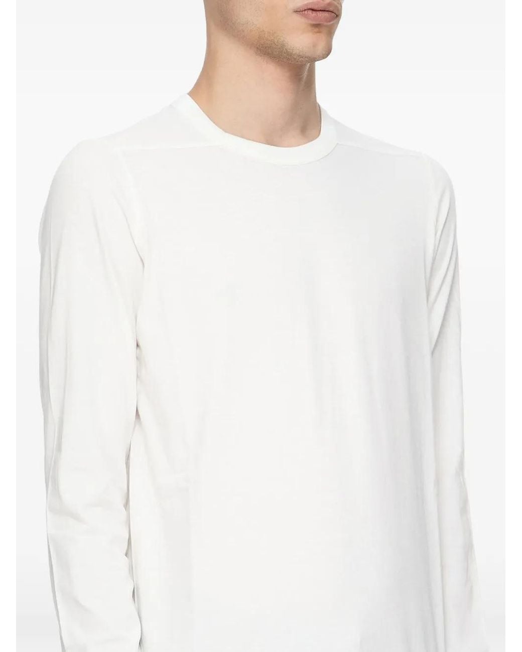 Rick Owens White Tower Level Ls T-Shirt for men