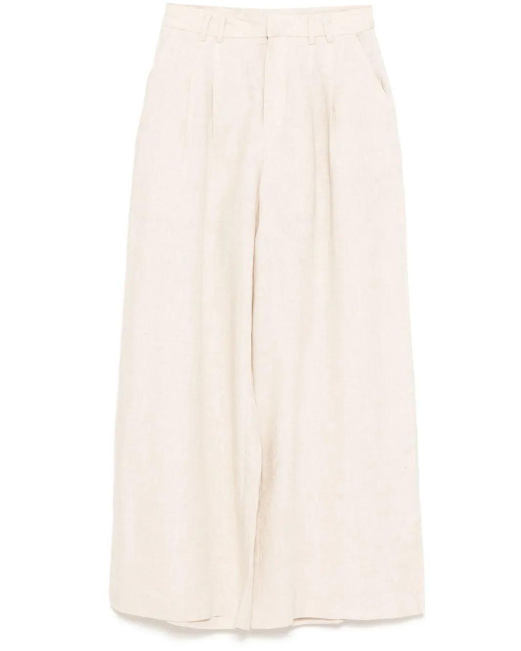 Bambah White Linen Pants