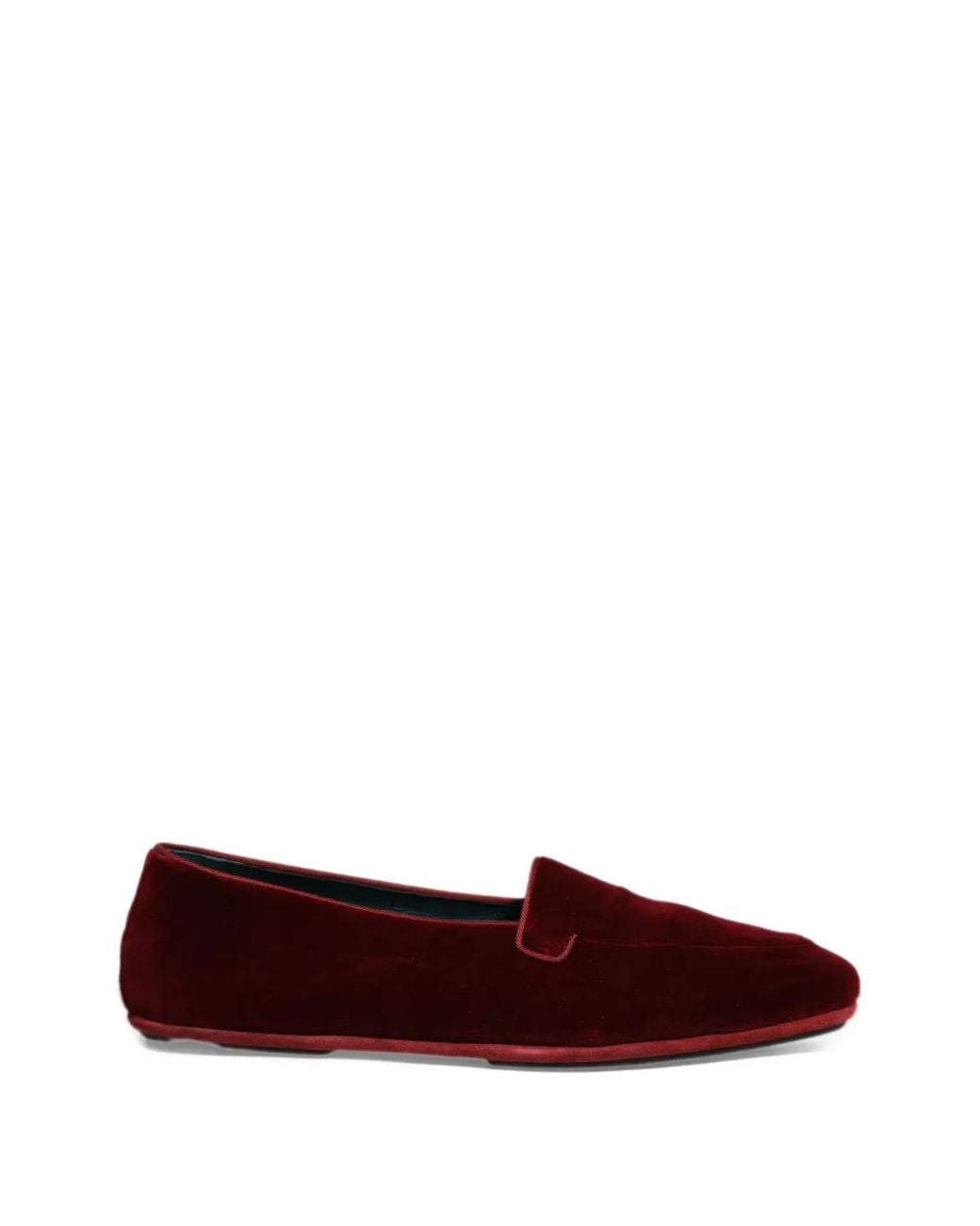 Dolce & Gabbana Red Velvet Slip-On Loafers for men