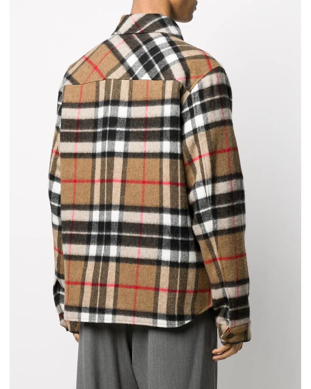 we11done Multicolor Checked Half-zip Wool Shirt