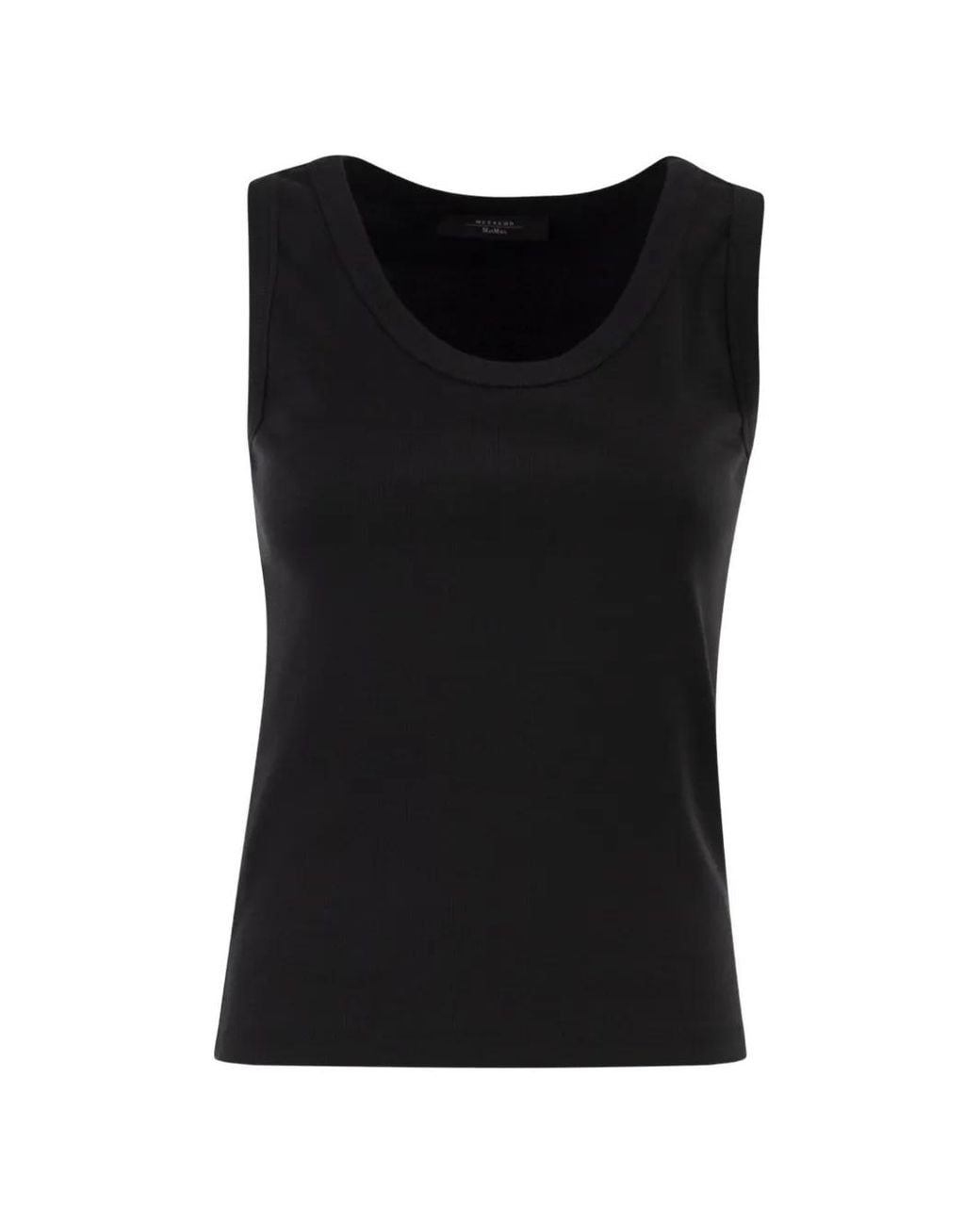 Weekend by Maxmara Black Scoop-Neck Tank Top