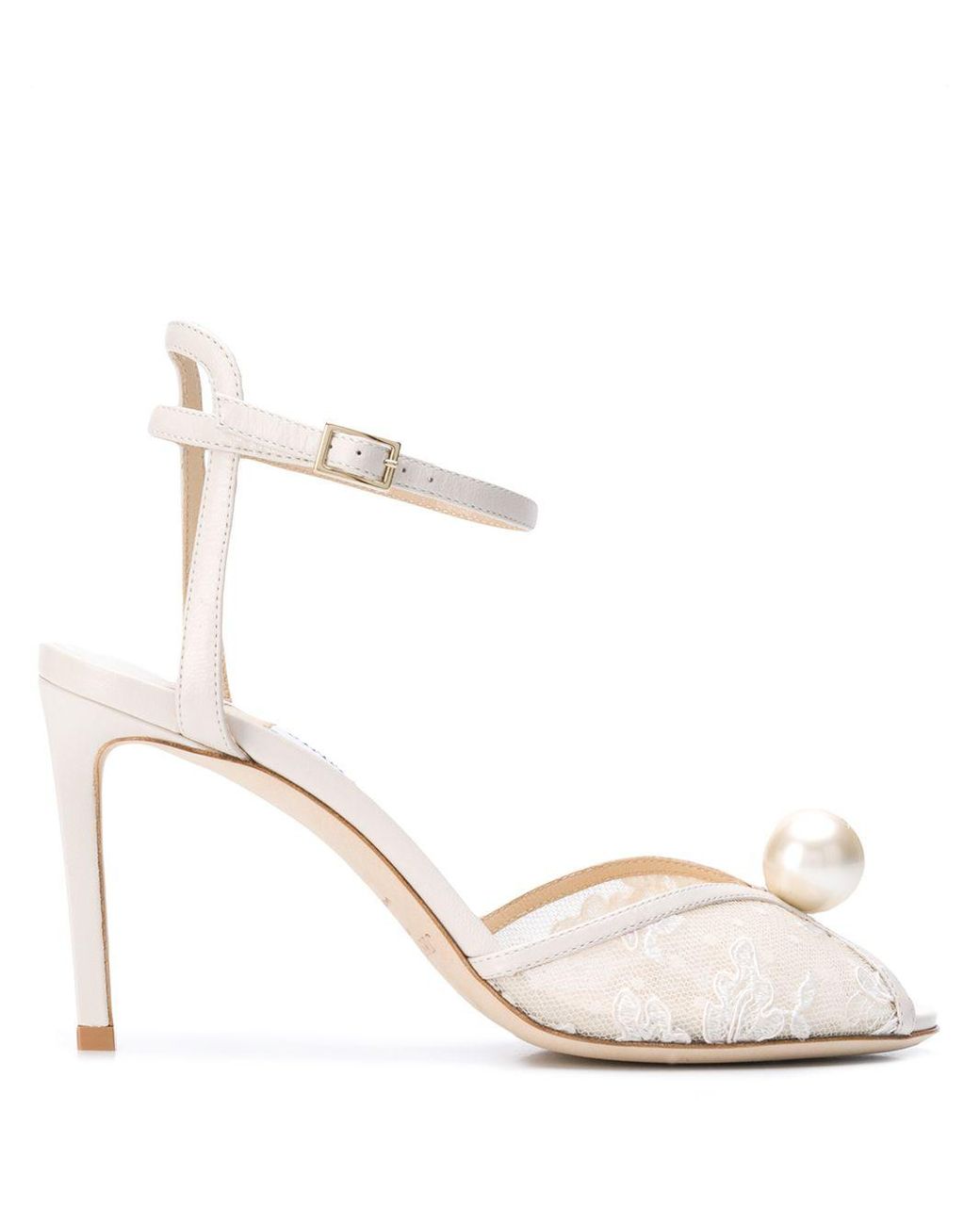 Jimmy Choo Sacora 85 Lace Leather Sandals - Lyst