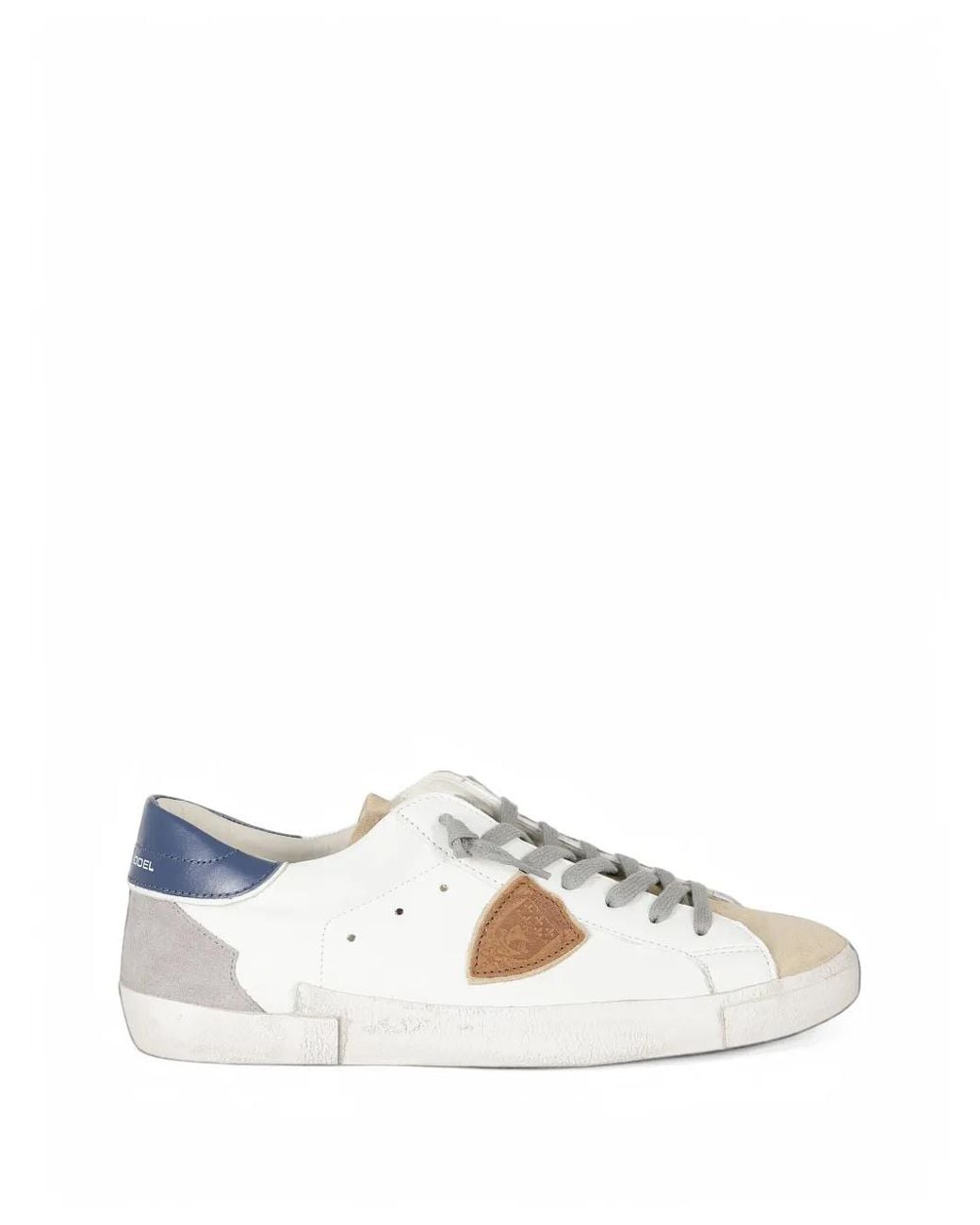 Philippe Model White Paris Logo-Patch Sneakers for men